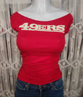 Sports 49 Football Custom Cut Top, Cotton Spandex