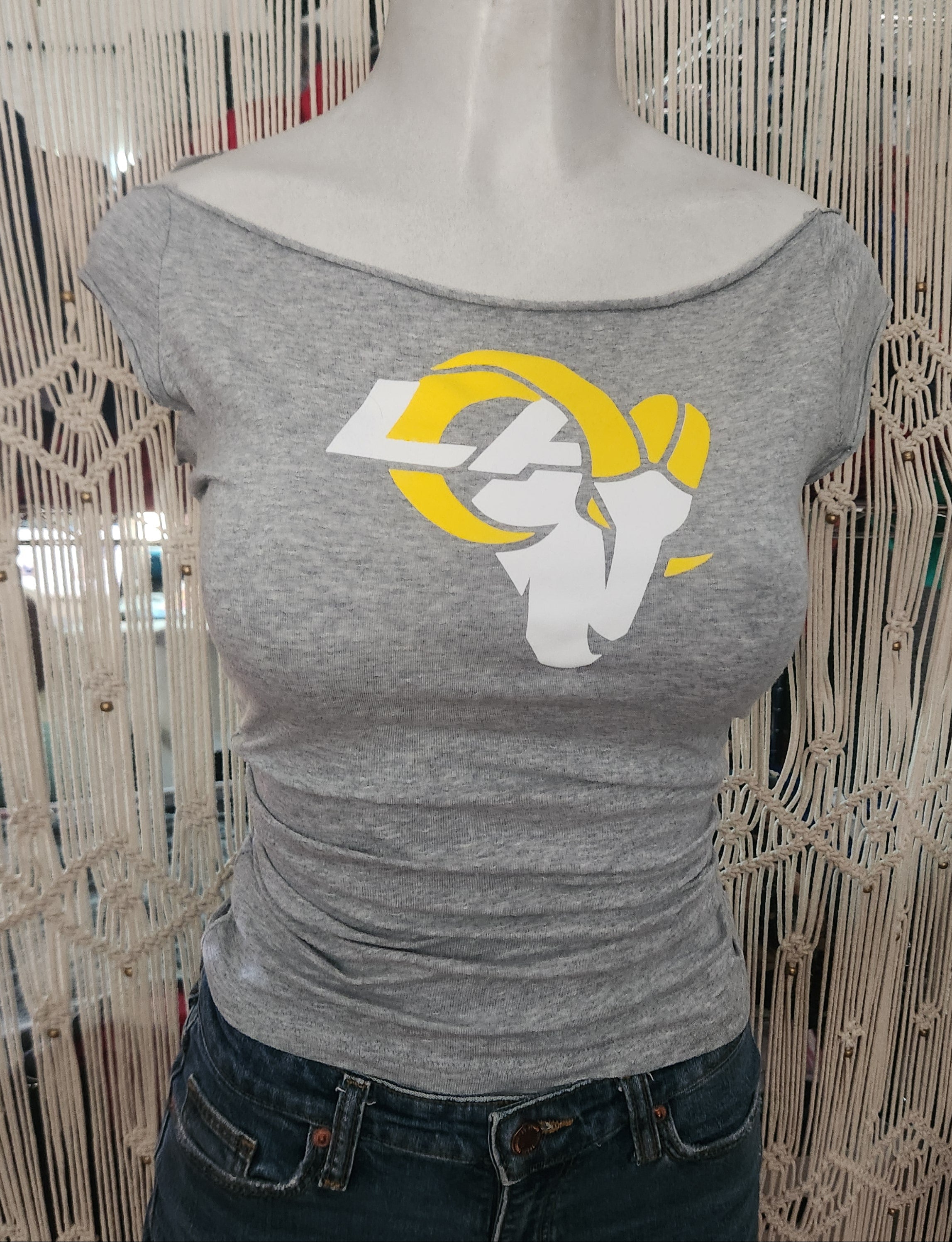 Sports LA Ram Custom Cut Top, Cotton Spandex