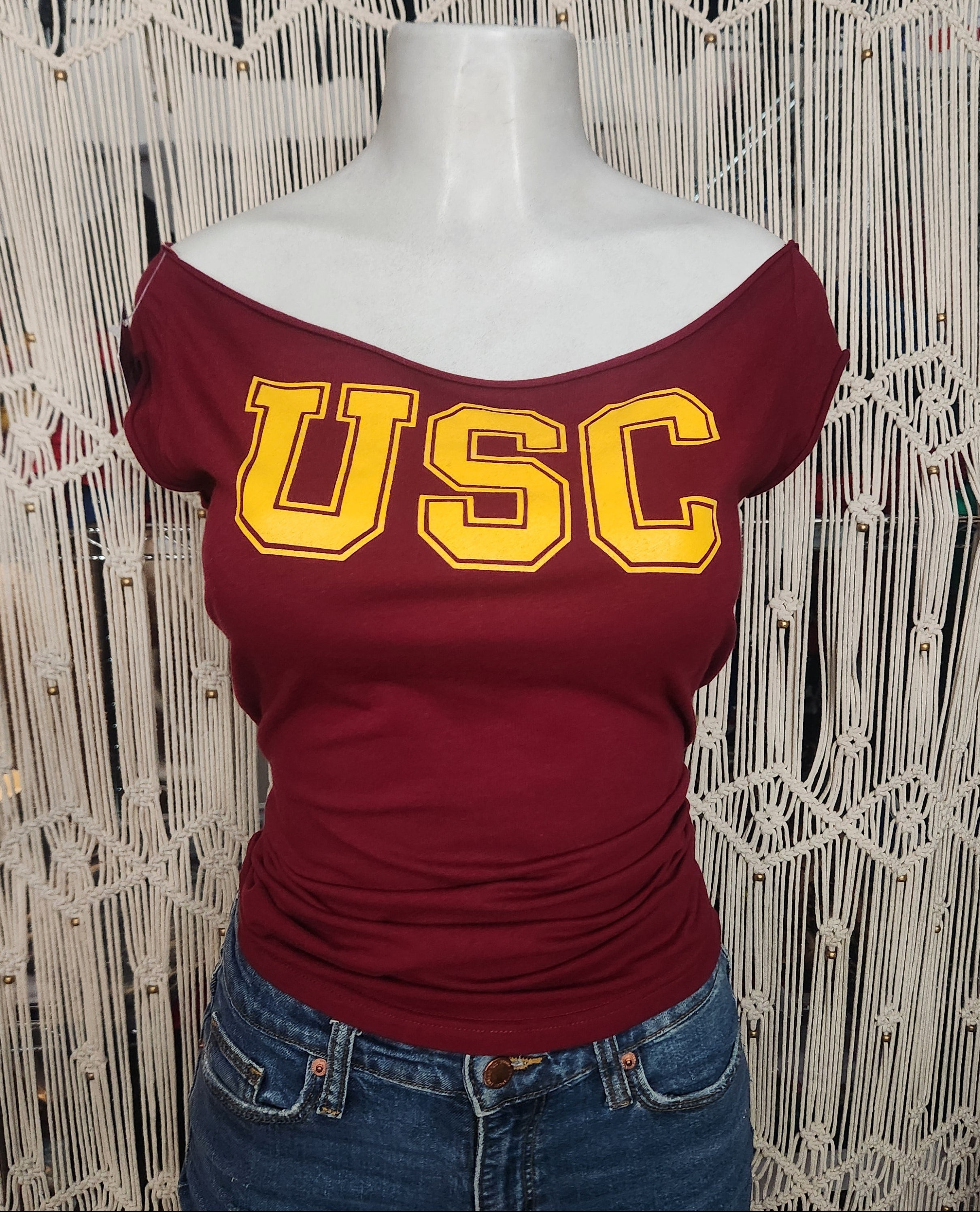 University USC Custom Cut Top, Cotton Spandex