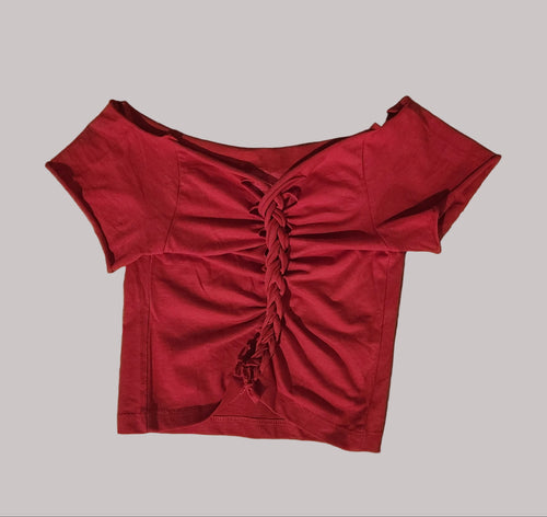 49 Sports Football Custom Crop Top, Cotton Spandex