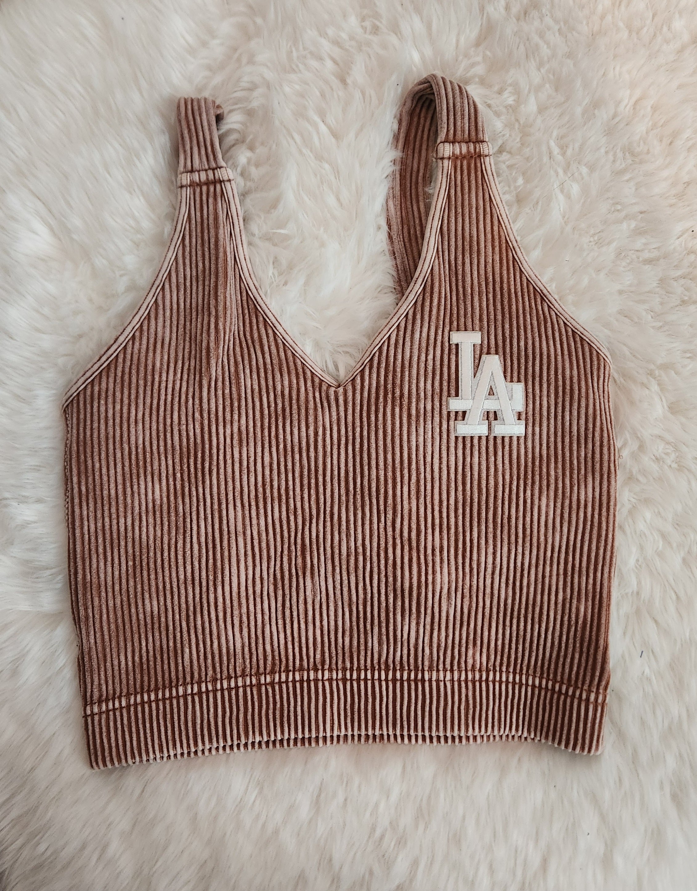 L A Fitted Crop, Nylon/ Spandex