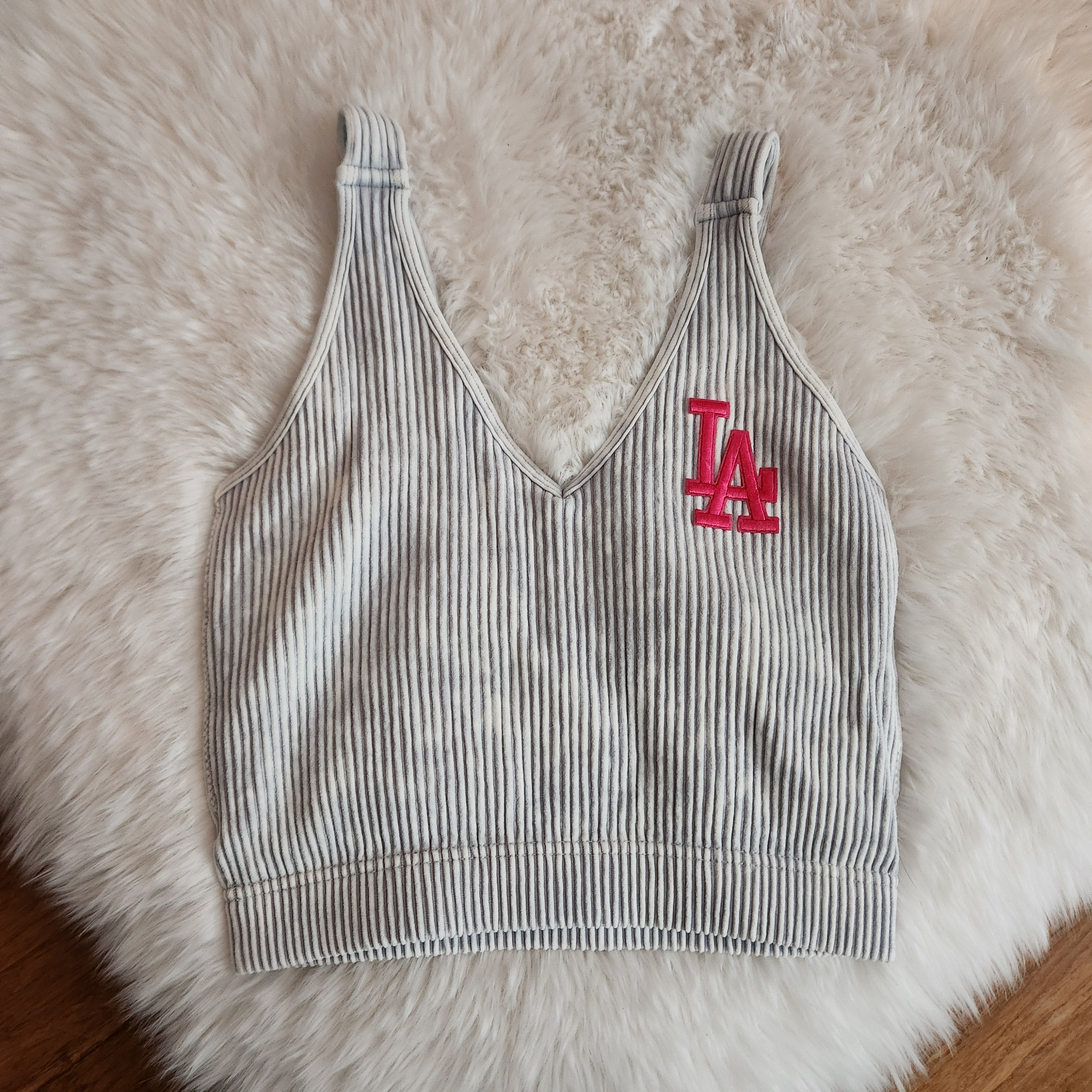 L A Fitted Crop, Nylon/ Spandex