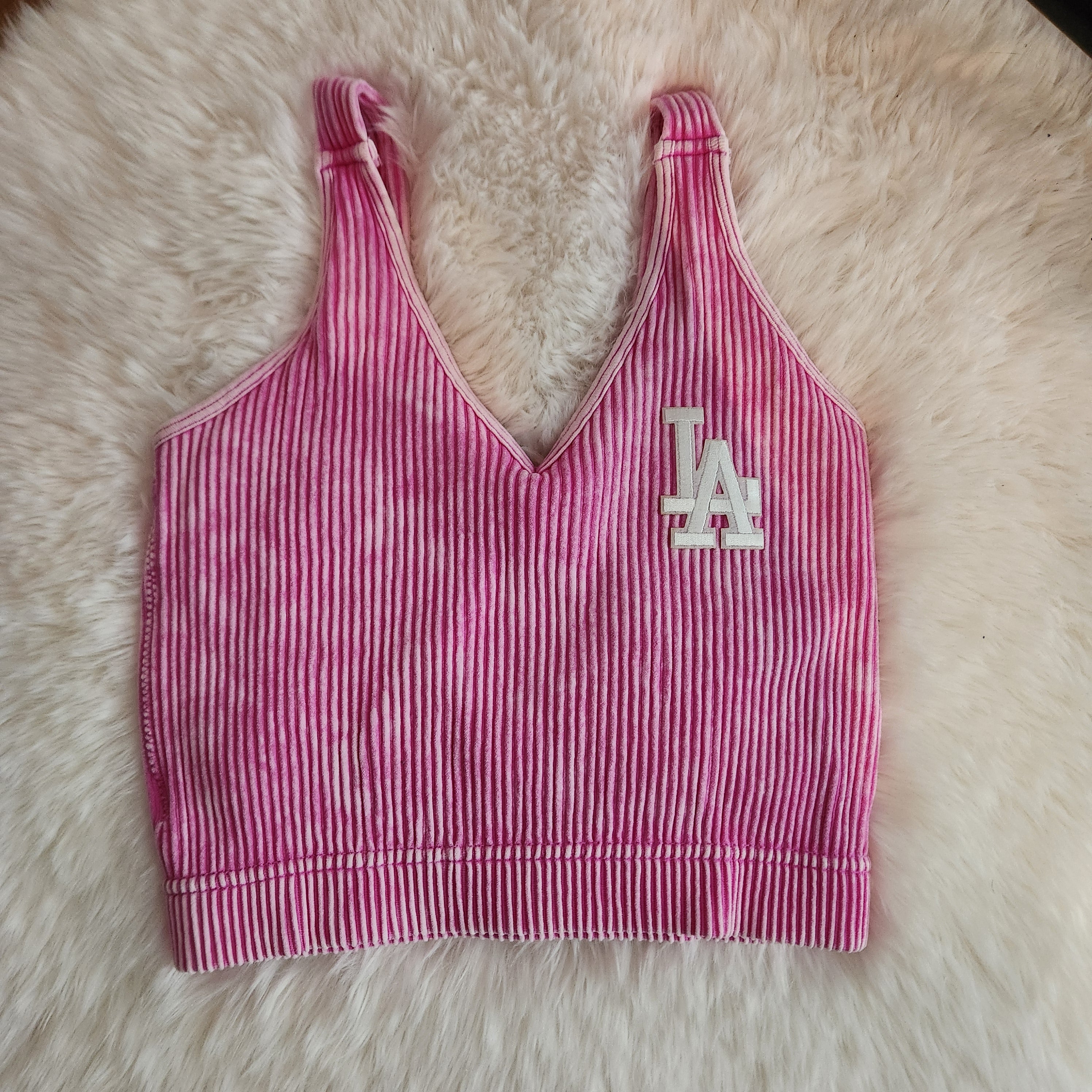 L A Fitted Crop, Nylon/ Spandex
