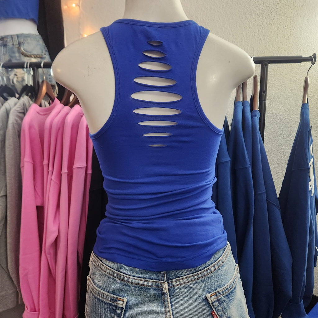 Sports Dodger Tank Top, Cotton Spandex