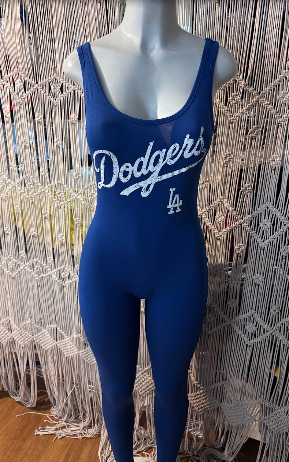 Sports Dodger Full Length Bodysuit, Cotton Spandex
