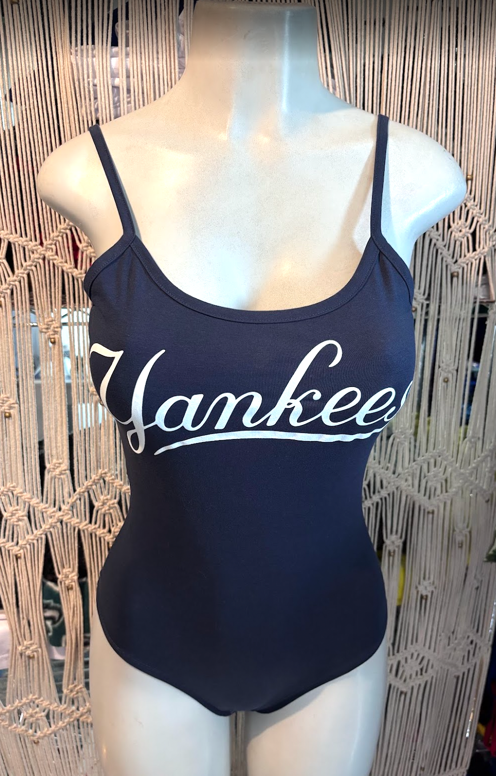 Sports NY Yankee Fitted Bodysuit, Cotton Spandex