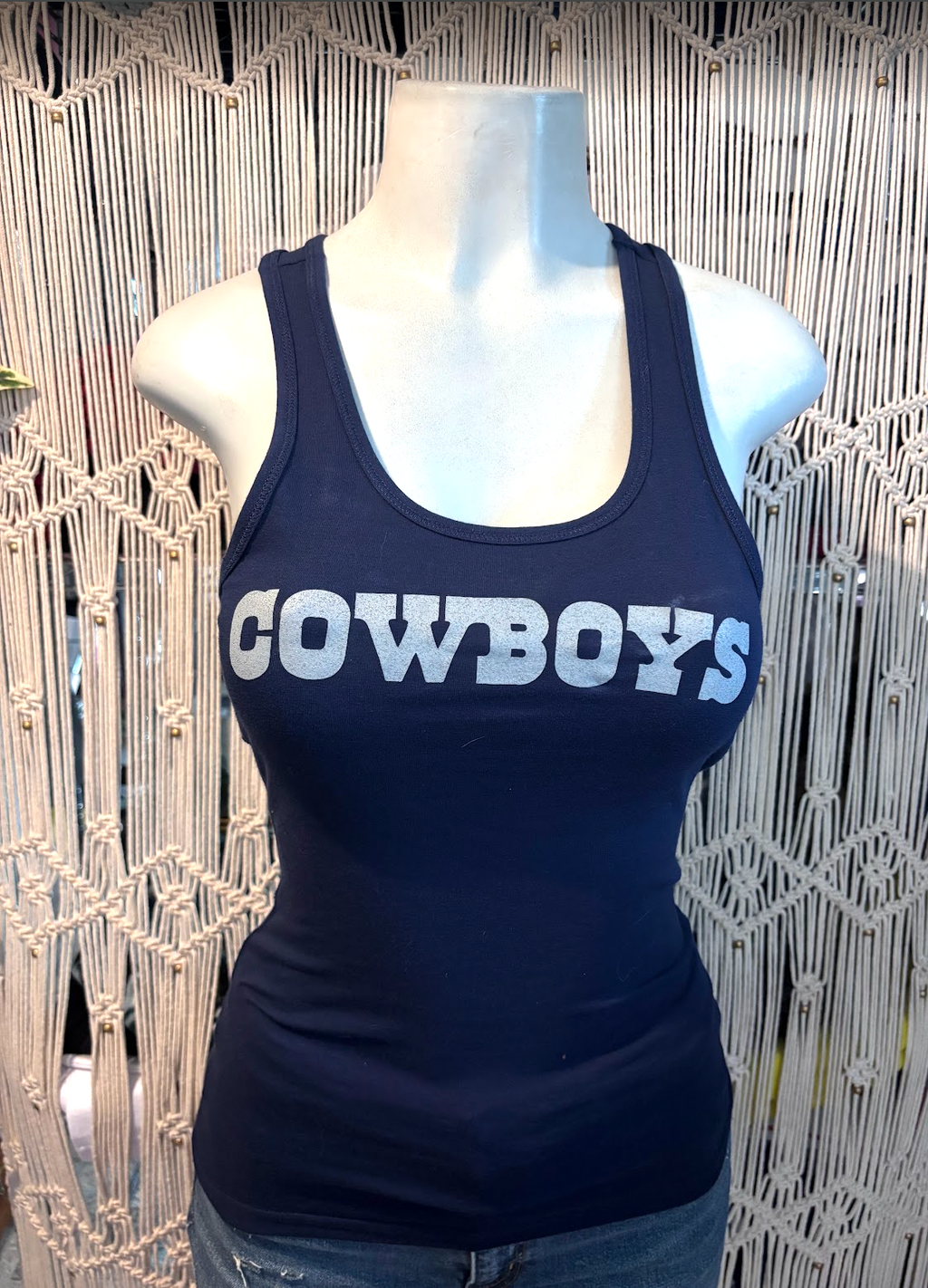 Sports Cowboy Tank Top, Cotton Spandex