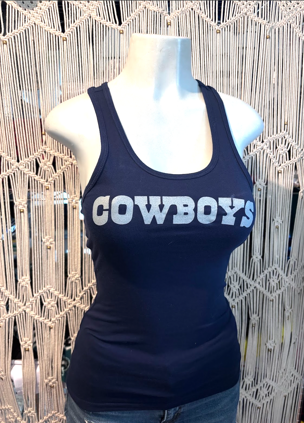 Sports Cowboy Tank Top, Cotton Spandex