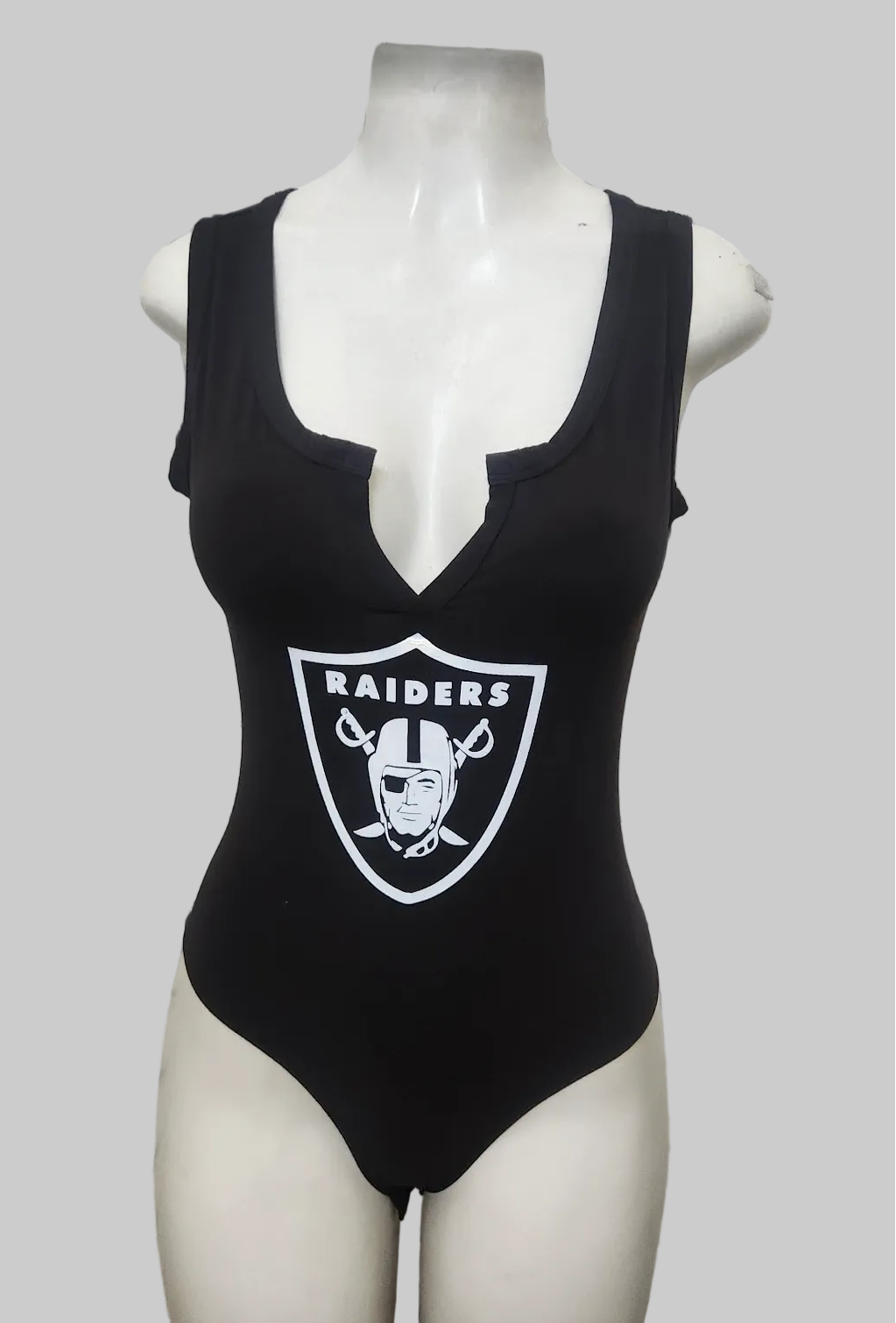 Raider Shield Sport Fitted Bodysuit, Black, Cotton Polyester