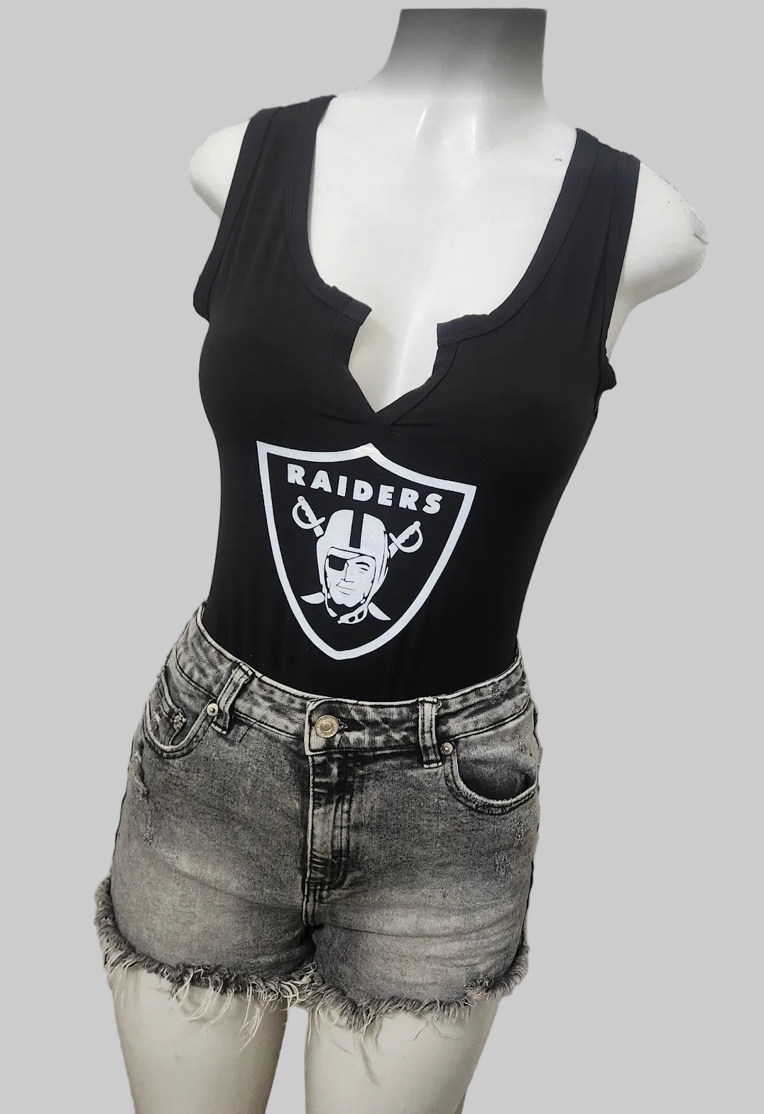 Raider Shield Sport Fitted Bodysuit, Black, Cotton Polyester