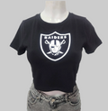 Raider Shield Sports Crop Top, Black