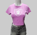 Raider Shield Sports Crop Top, Pink
