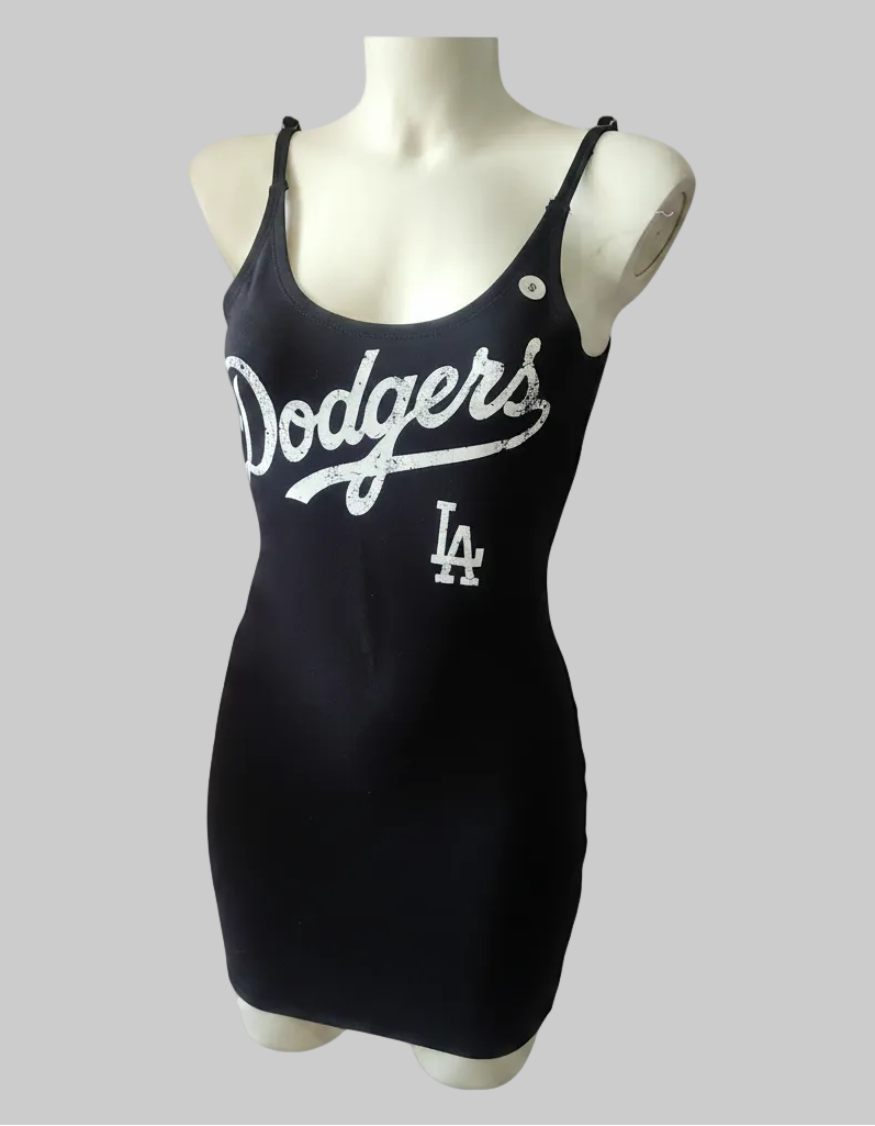 Dodge LA Sport Fitted Dress, BLACK, Cotton Spandex