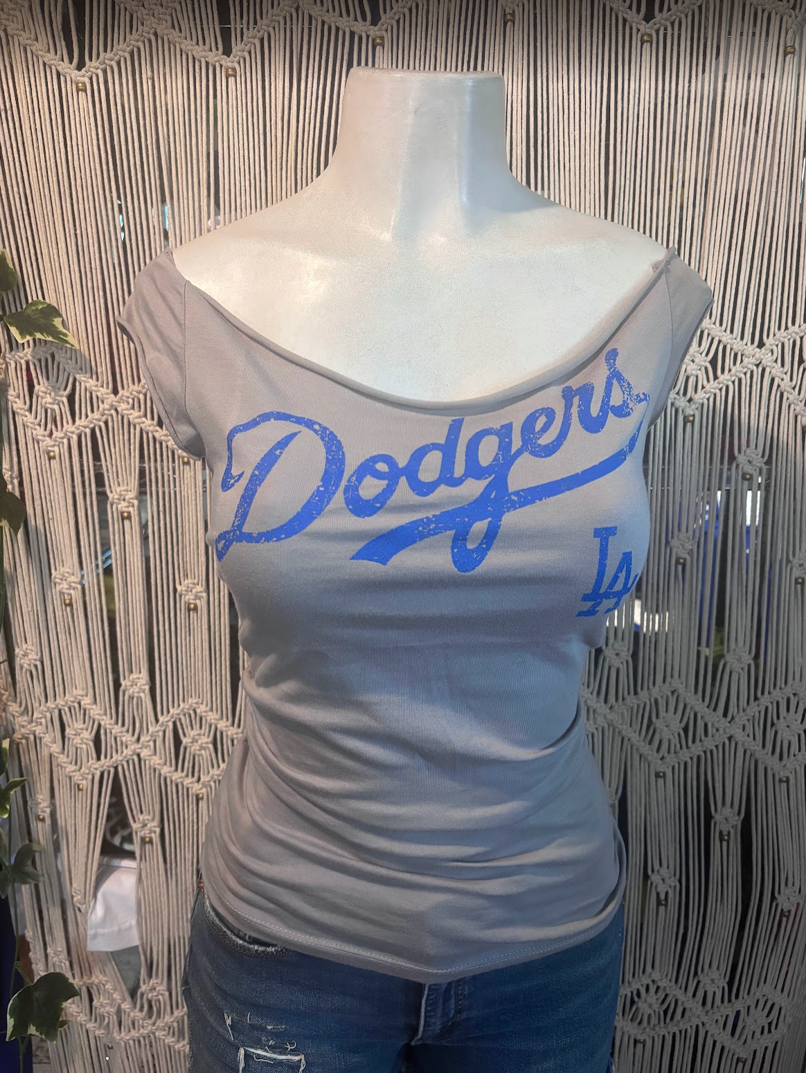 Sports Dodger Custom Cut Top, Cotton Spandex