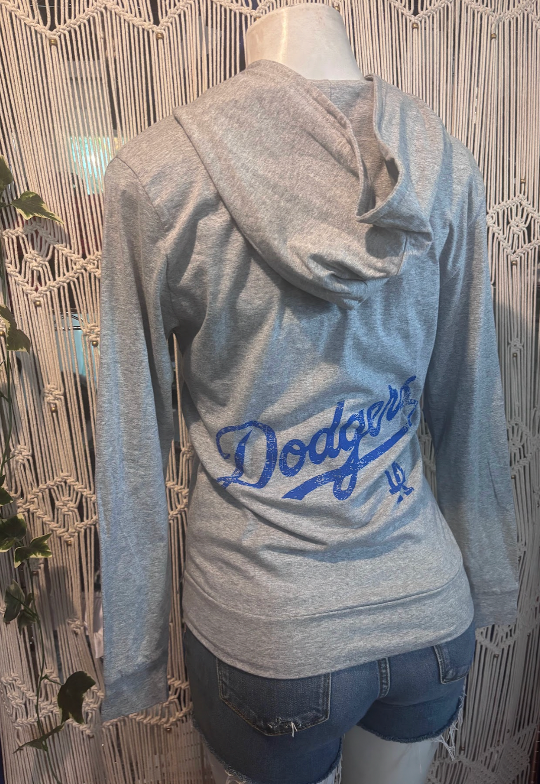 Sports Dodger Zip Up Hoodie, Cotton Spandex