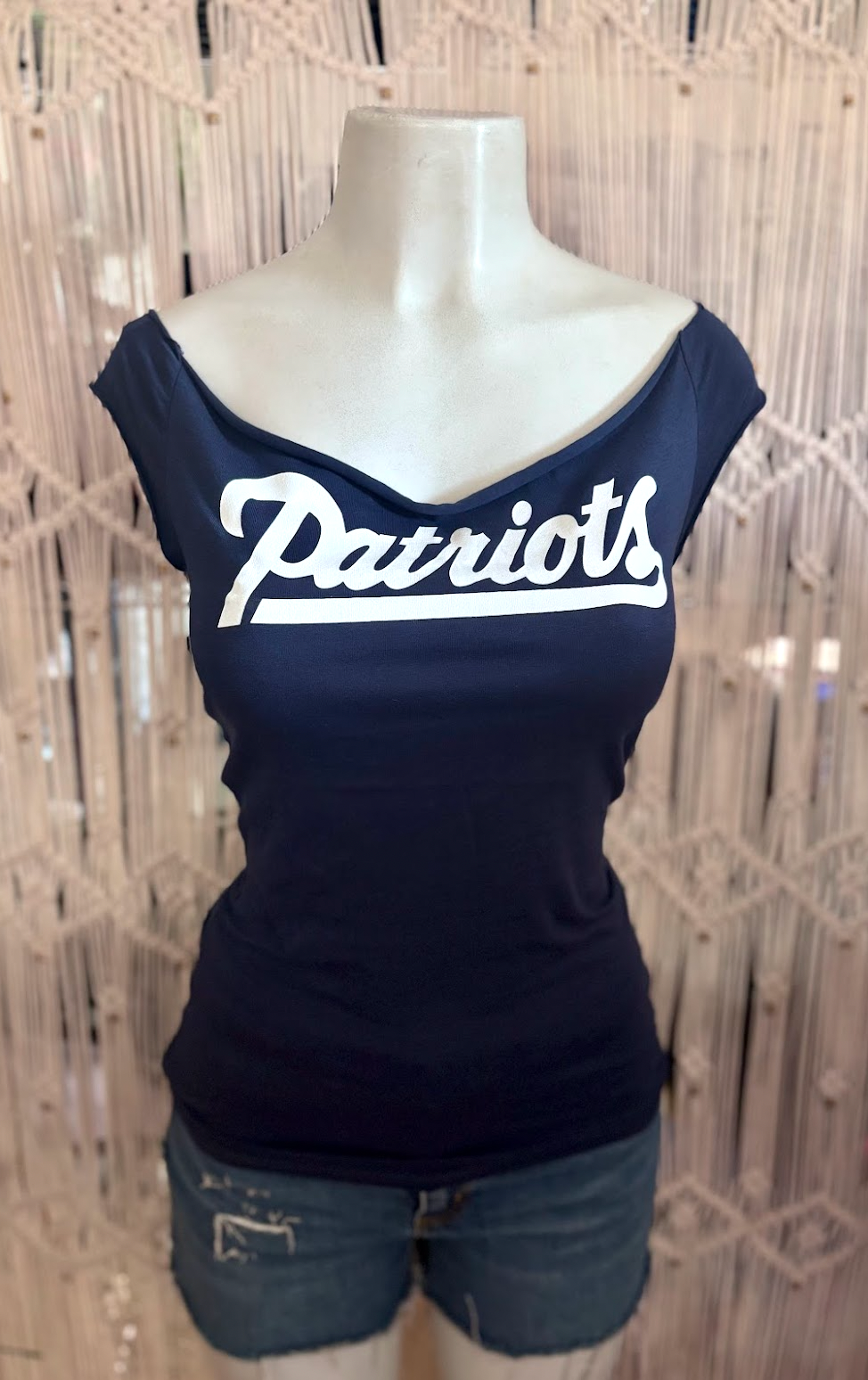 Sports Patriot Custom Cut Top, Cotton Spandex