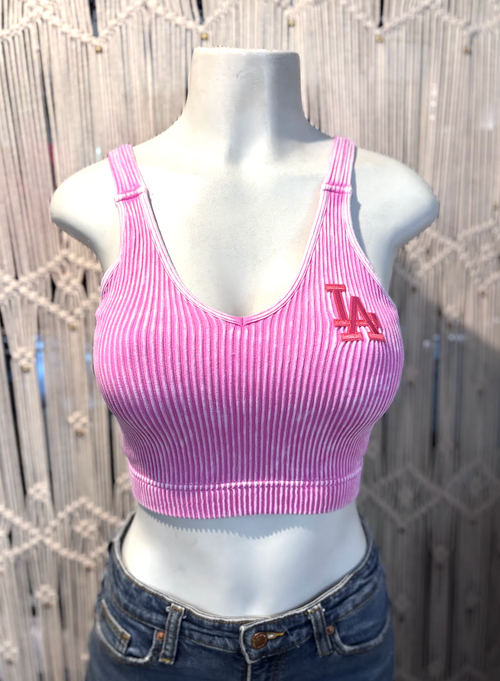 L A Fitted Crop, Nylon/ Spandex