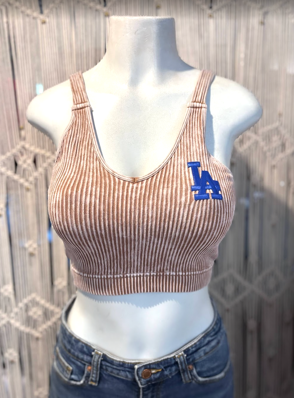 L A Fitted Crop, Nylon/ Spandex