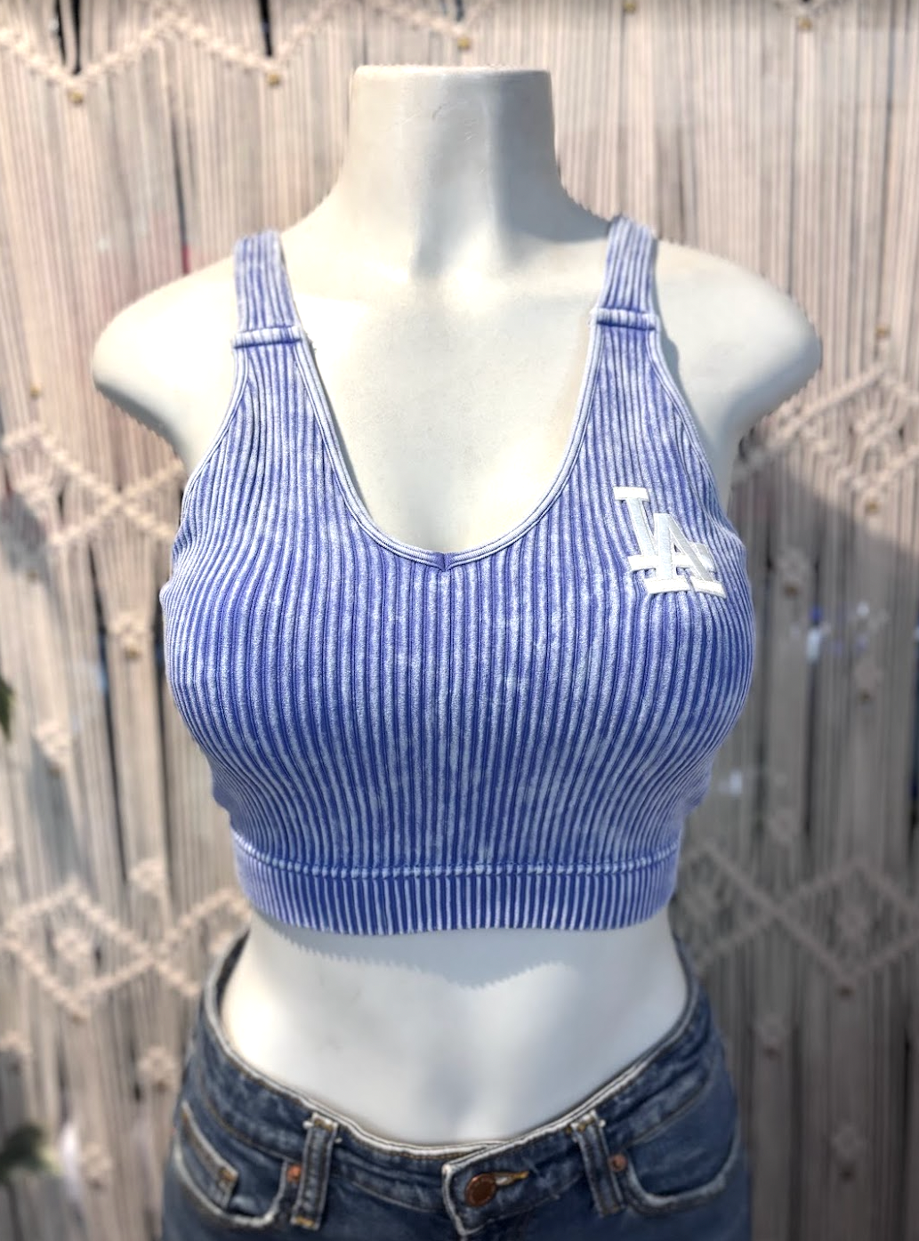 L A Fitted Crop, Nylon/ Spandex