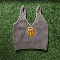 Padres Fitted Crop, Nylon and Spandex