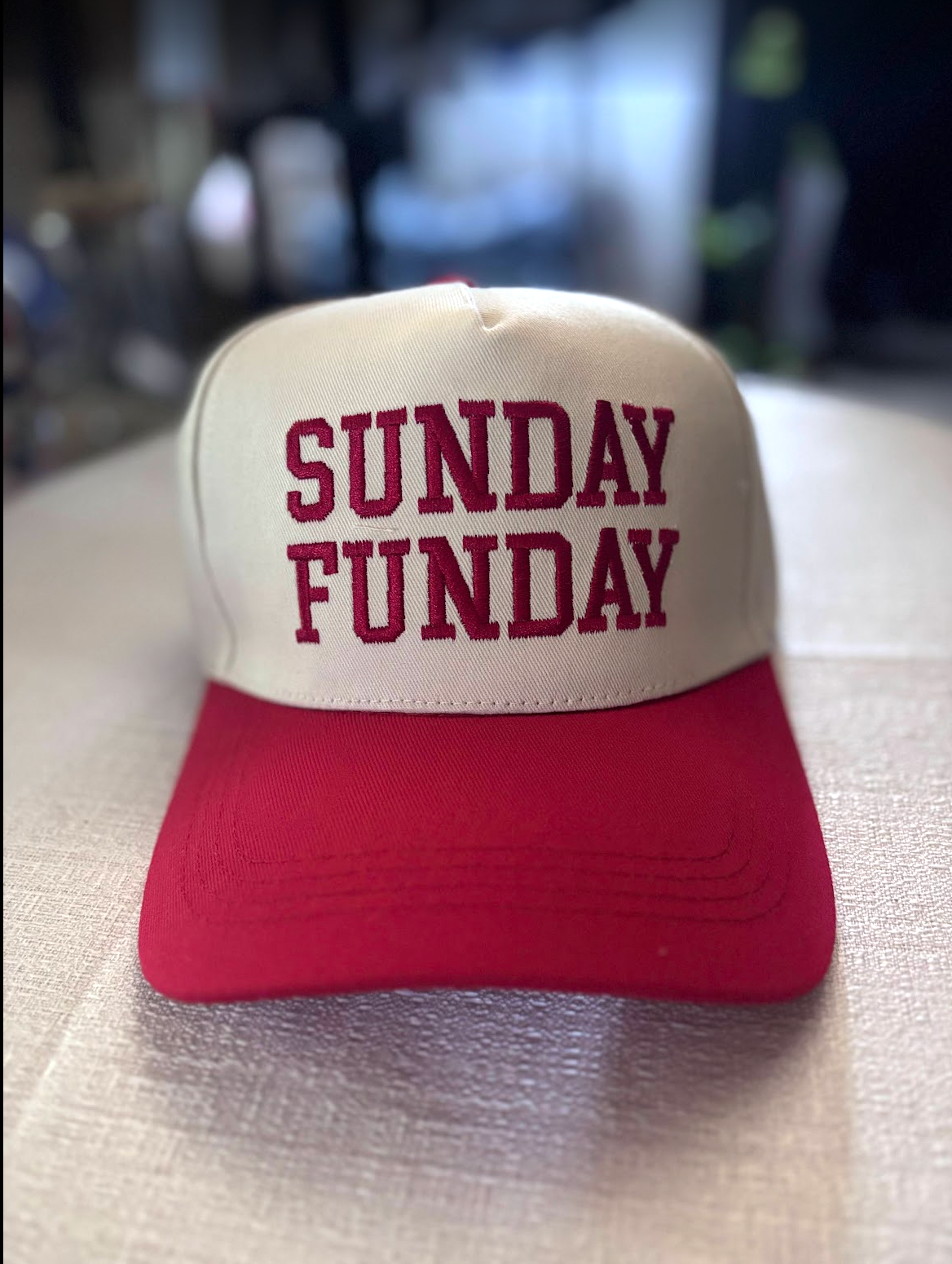 "Sunday Funday" Fun Slogan Cap, One Size