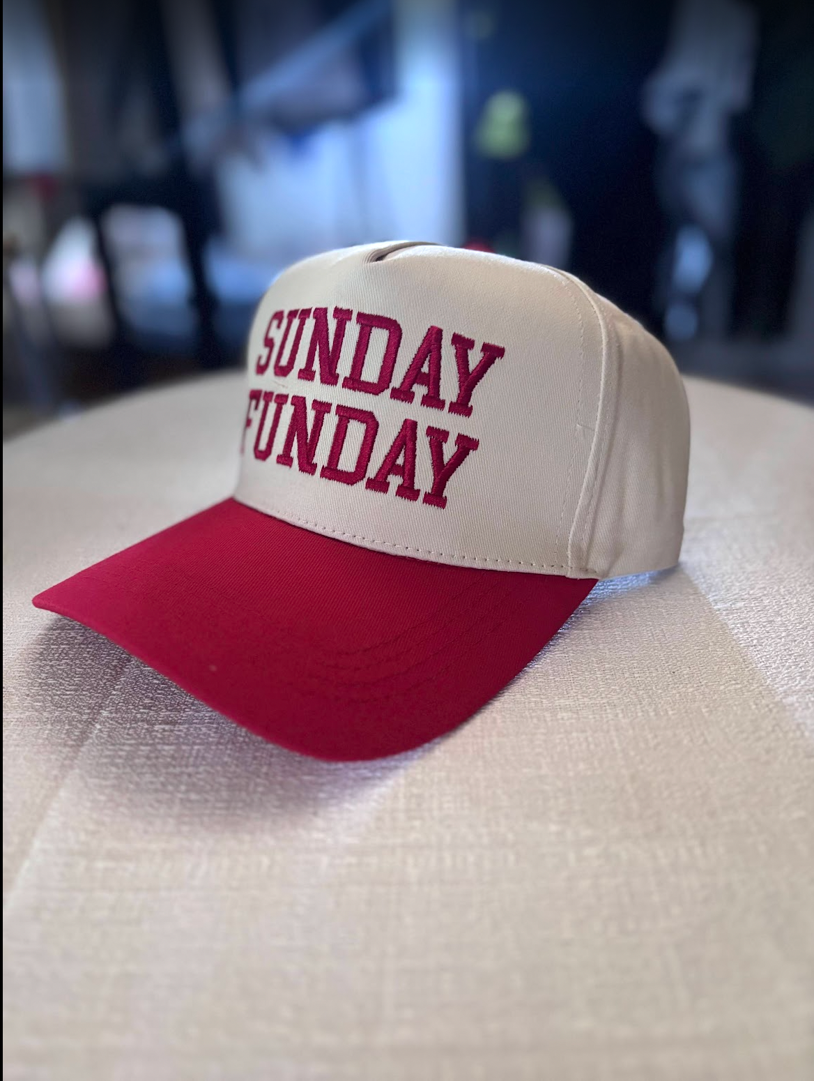 "Sunday Funday" Fun Slogan Cap, One Size
