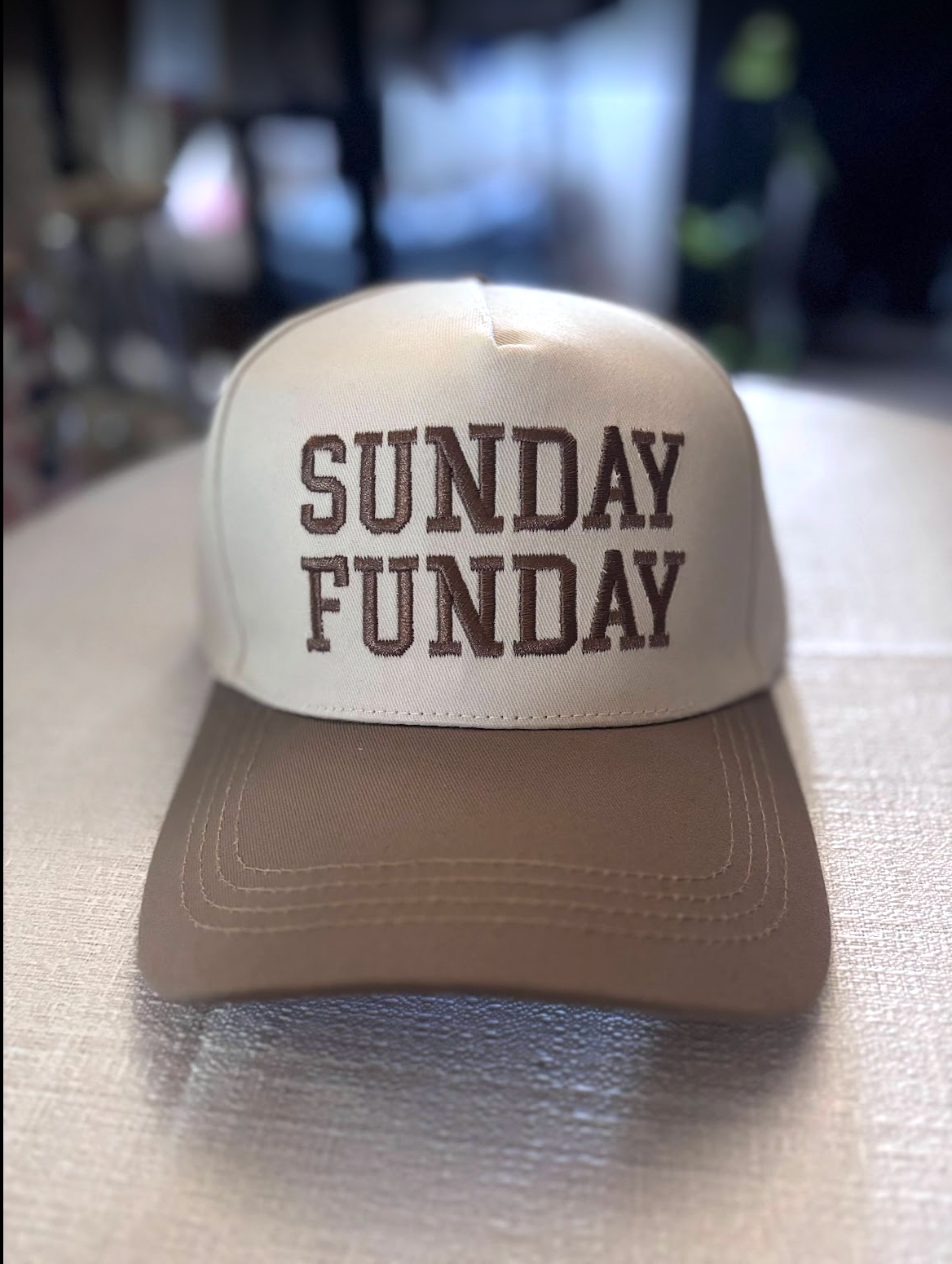 "Sunday Funday" Fun Slogan Cap, One Size