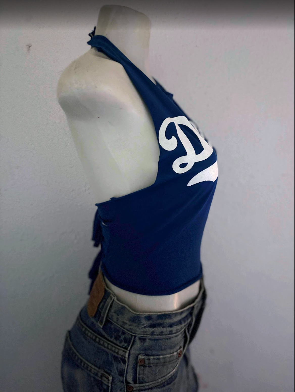 Dodge Sport Custom Cut Halter Top, Cotton Stretch