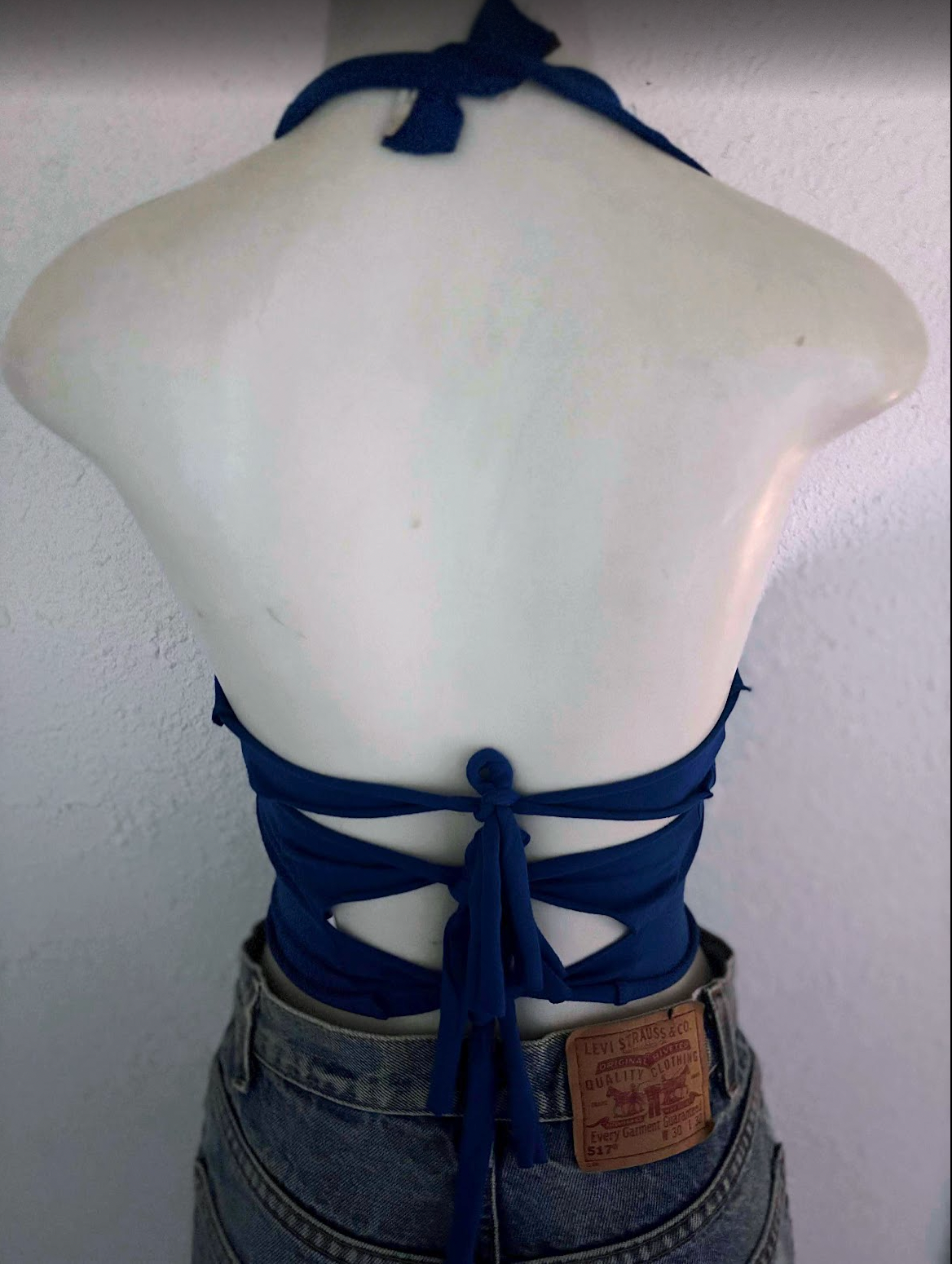 Dodge Sport Custom Cut Halter Top, Cotton Stretch