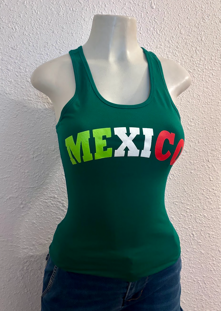 Mexico Custom Tank Top, Cotton Spandex